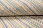 Striped Ivory Area Rug LoomBloom Hand Woven Contemporary 100% New Zealand Wool Oriental